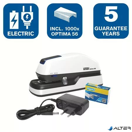 Tűzőgép, elektromos, 20 lap, RAPID "Optima 20"