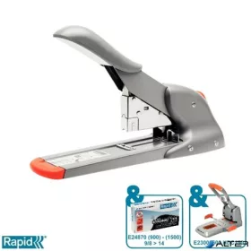   Tűzőgép, nagyteljesítményű, 9/8-14, 110 lap, RAPID "HD110", ezüst/narancssárga