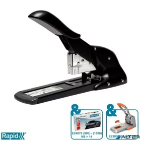   Tűzőgép, nagyteljesítményű, 9/8-14, 110 lap, RAPID "HD110", fekete/szürke