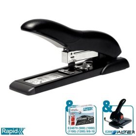   Tűzőgép, nagyteljesítményű, 9/8, 9/10, 70 lap, RAPID 'HD70 Fashion', fekete/szürke