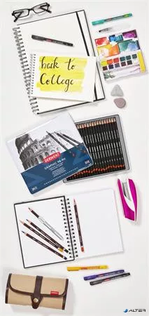 Tűfilc készlet, 0,3 mm, DERWENT 'Line Marker', 6 különböző szín