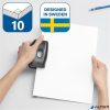 Lyukasztó, kétlyukú, 10 lap, RAPID "FC10 Fashion", fekete
