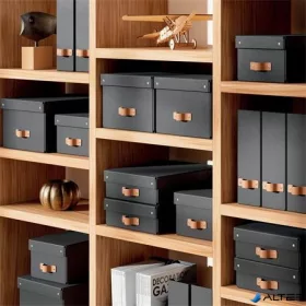 Iratpapucs, karton, 100 mm, LEITZ "Puro", fekete