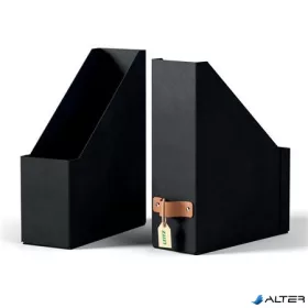 Iratpapucs, karton, 100 mm, LEITZ "Puro", fekete