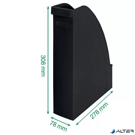 Iratpapucs, műanyag, 78 mm, LEITZ "Recycle", fekete