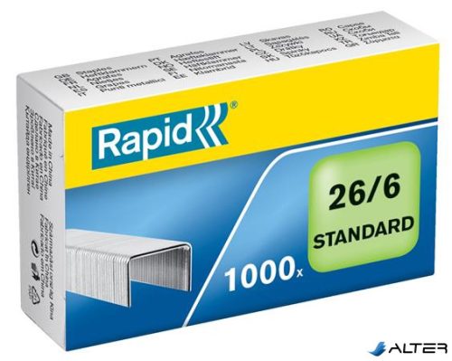 Tűzőkapocs, 26/6, horganyzott, RAPID "Standard"