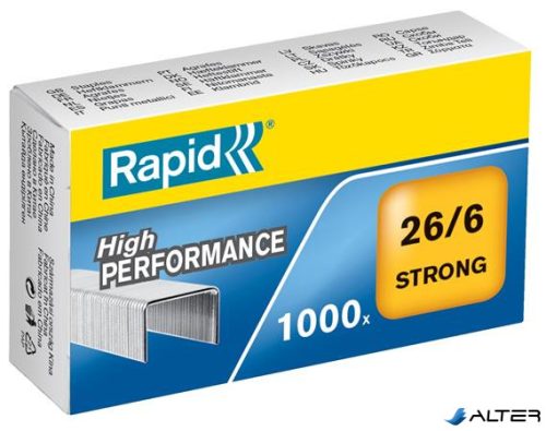 Tűzőkapocs, 26/6, horganyzott, RAPID "Strong"