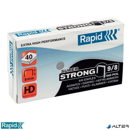Tűzőkapocs, 9/8, horganyzott, RAPID "Superstrong"