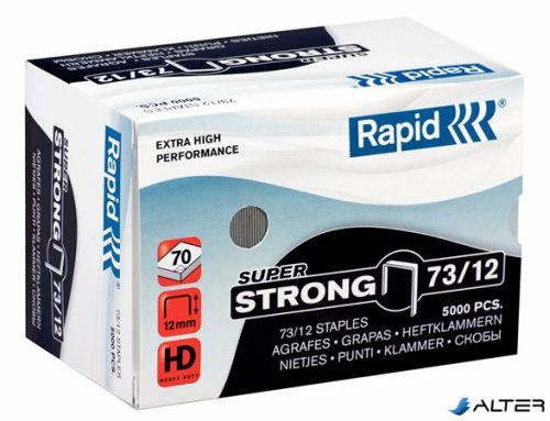 Tűzőkapocs, 73/12, horganyzott, RAPID "Superstrong"