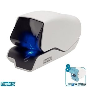   Tűzőgép, elektromos, 25 lap, lapos tűzés, RAPID "5025e Supreme", fehér