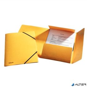   Gumis mappa, 15 mm, prespán, A4, ESSELTE "Rainbow", sárga