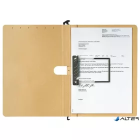 Függőmappa, karton, A4, LEITZ "Alpha Duo", natúr