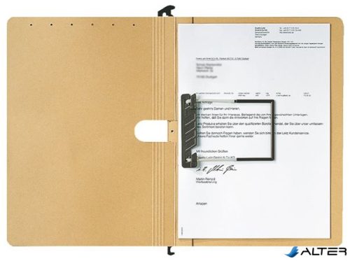 Függőmappa, karton, A4, LEITZ "Alpha Duo", natúr