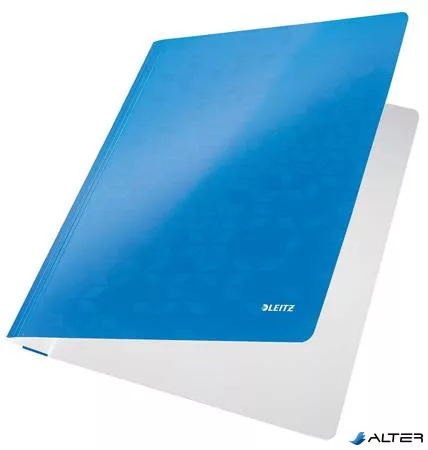 Gyorsfűző, laminált karton, A4, LEITZ "Wow", kék