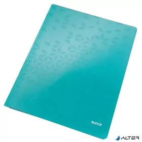   Gyorsfűző, laminált karton, A4, LEITZ "Wow", jégkék