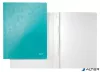 Gyorsfűző, laminált karton, A4, LEITZ "Wow", jégkék