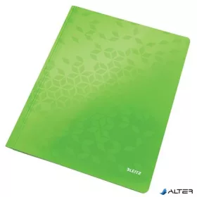   Gyorsfűző, laminált karton, A4, LEITZ "Wow", zöld