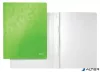 Gyorsfűző, laminált karton, A4, LEITZ "Wow", zöld
