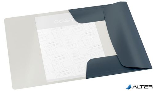 Gumis mappa, 15 mm, karton, A4, LEITZ "Cosy", bársonyszürke