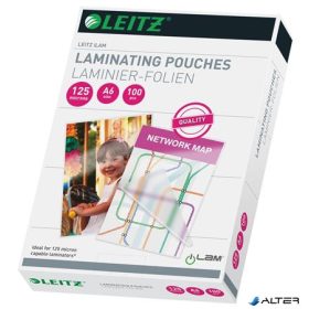   Meleglamináló fólia, 125 mikron, A6, fényes, LEITZ "iLam"