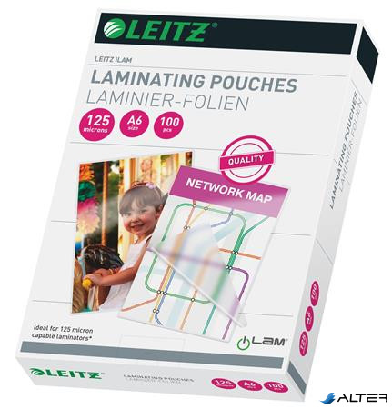 Meleglamináló fólia, 125 mikron, A6, fényes, LEITZ "iLam"