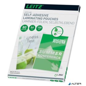   Meleglamináló fólia, 80 mikron, A4, fényes, öntapadó, LEITZ