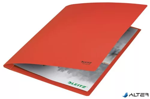 Gyorsfűző, A4, karton, LEITZ "Recycle", piros