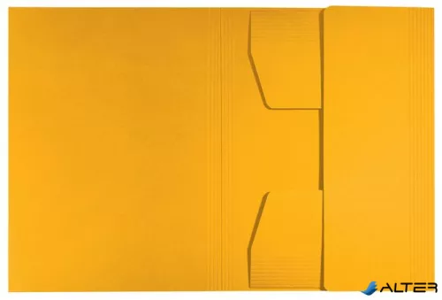 Pólyás dosszié, karton, A4, LEITZ "Recycle", sárga