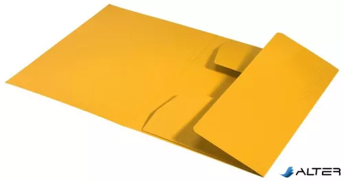 Pólyás dosszié, karton, A4, LEITZ "Recycle", sárga
