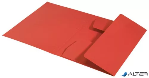 Pólyás dosszié, karton, A4, LEITZ "Recycle", piros
