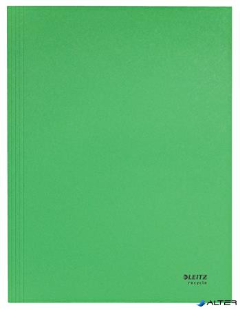 Pólyás dosszié, karton, A4, LEITZ 'Recycle', zöld