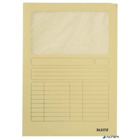 Mappa, ablakos, karton, A4, LEITZ, sárga