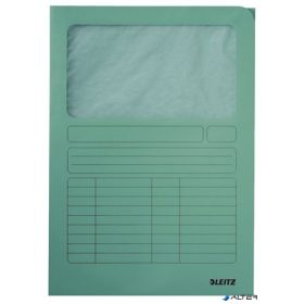 Mappa, ablakos, karton, A4, LEITZ, világoszöld