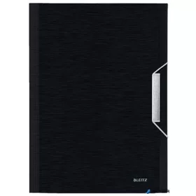   Harmonikamappa, A4, PP, 6 rekeszes, LEITZ 'Style', szaténfekete