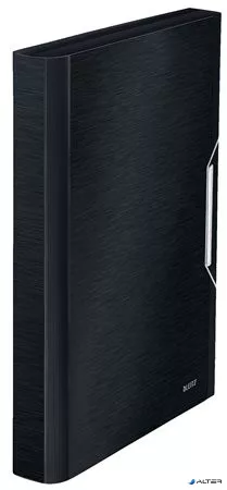 Harmonikamappa, A4, PP, 6 rekeszes, LEITZ "Style", szaténfekete