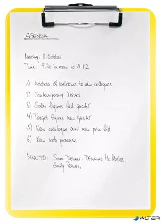 Felírótábla, A4, LEITZ "Wow", sárga