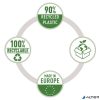 Genotherm, felül és belső oldalon nyitott, A4, PP, 140 mikron, narancsos felület, LEITZ "Recycle"