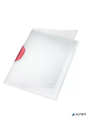 Gyorsfűző, klipes, PP, A4, LEITZ "ColorClip Magic", piros