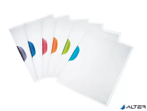 Gyorsfűző, klipes, PP, A4, LEITZ "ColorClip Magic", kék