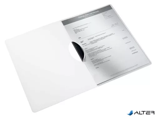 Gyorsfűző, klipes, PP, A4, LEITZ "Wow ColorClip", fehér