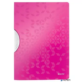   Gyorsfűző, klipes, PP, A4, LEITZ "Wow ColorClip" rózsaszín