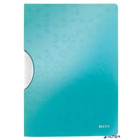   Gyorsfűző, klipes, PP, A4, LEITZ "Wow ColorClip" jégkék