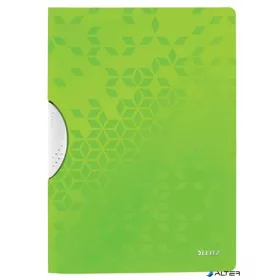   Gyorsfűző, klipes, PP, A4, LEITZ "Wow ColorClip", zöld