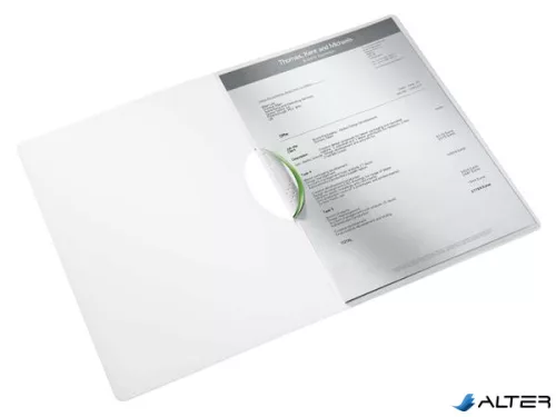Gyorsfűző, klipes, PP, A4, LEITZ "Wow ColorClip", zöld
