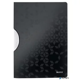   Gyorsfűző, klipes, PP, A4, LEITZ "Wow ColorClip", fekete