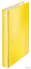 Gyűrűs könyv, 2 gyűrű, D alakú, 40 mm, A4 Maxi, karton, LEITZ 'Wow', sárga