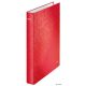 Gyűrűs könyv, 2 gyűrű, D alakú, 40 mm, A4 Maxi, karton, LEITZ 'Wow', piros