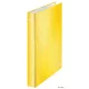 Gyűrűs könyv, 4 gyűrű, D alakú, 40 mm, A4 Maxi, karton, LEITZ "Wow", sárga