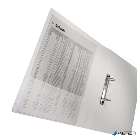 Gyűrűs könyv, panorámás, 2 gyűrű, O alakú, 30 mm, A4 Maxi, PP, LEITZ, fehér