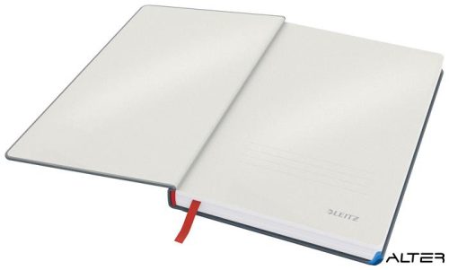Beíró, A5, kockás, 80 lap, keményfedeles, LEITZ "Cosy Soft Touch", bársonyszürke